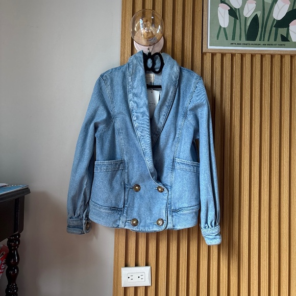 Sezane Jackets & Blazers - Sezane Kurt Jacket Bleu Denim Clair - Size 38